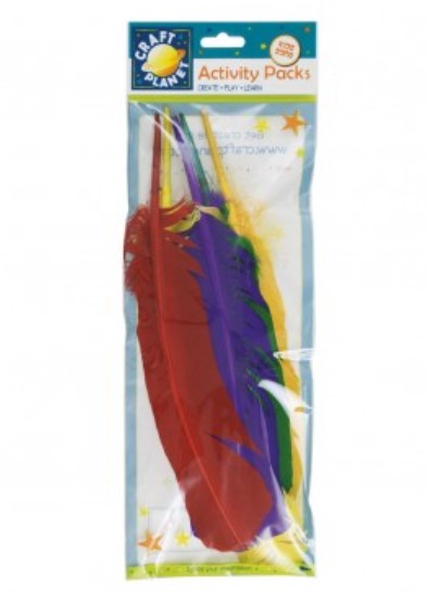 Kalkkunan sulat 5kpl, värikkäät - Piippurassit, höyhenet, softis - CPT 6541101 - 1