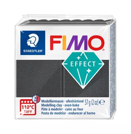 Fimo Effect, metalli-teräksenharmaa - FIMO Soft ja Effect -muovailumassat - 8010-91 - 1
